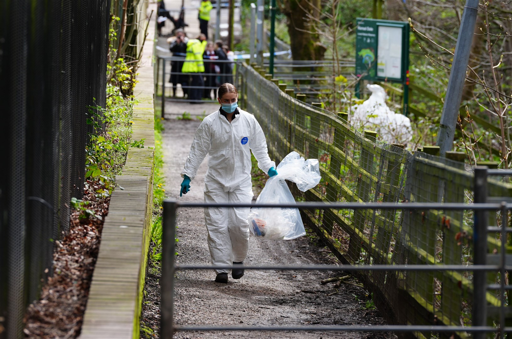 Forensic officers at Kersal Dale (Peter Byrne/PA)