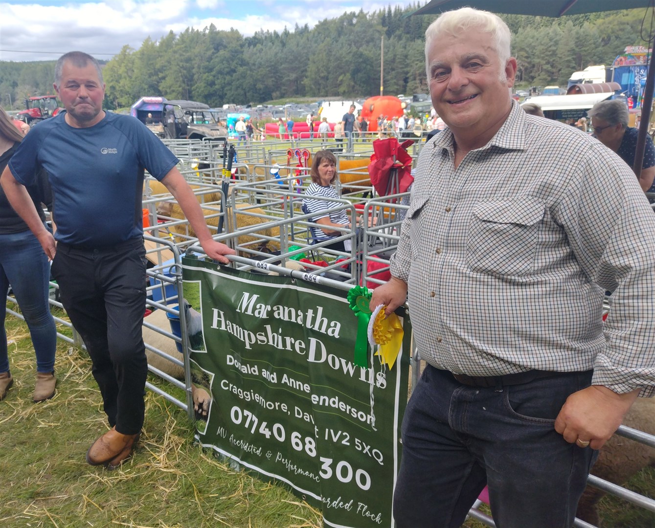 'It's a great show to meet old friends' said Donald Henderson (right), pictured with crofter Gilbert Bain from Elgin.