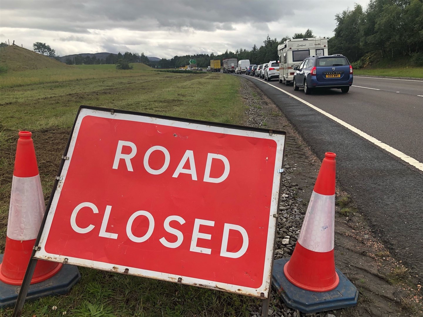 Trouble ahead. The build-up at Newtonmore, some three miles from the crash site