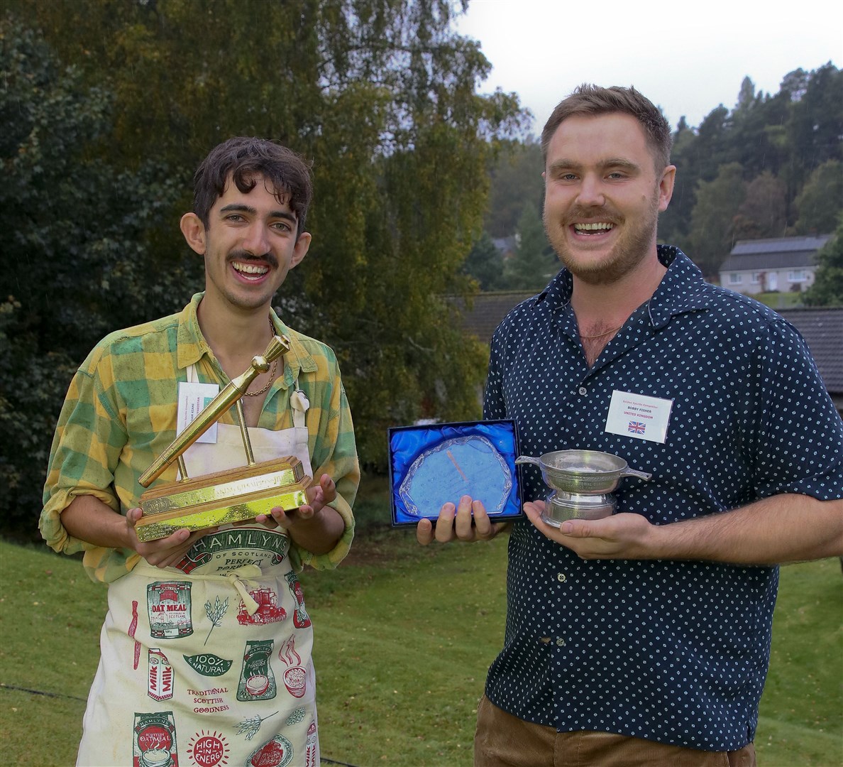 Adam (left) and Bobby celebrate. Pictures James Ross
