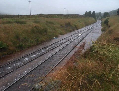 Concerns over Met Office forecasts have led to services being cancelled for this evening into Monday. Photo: Network Rail Scotland.