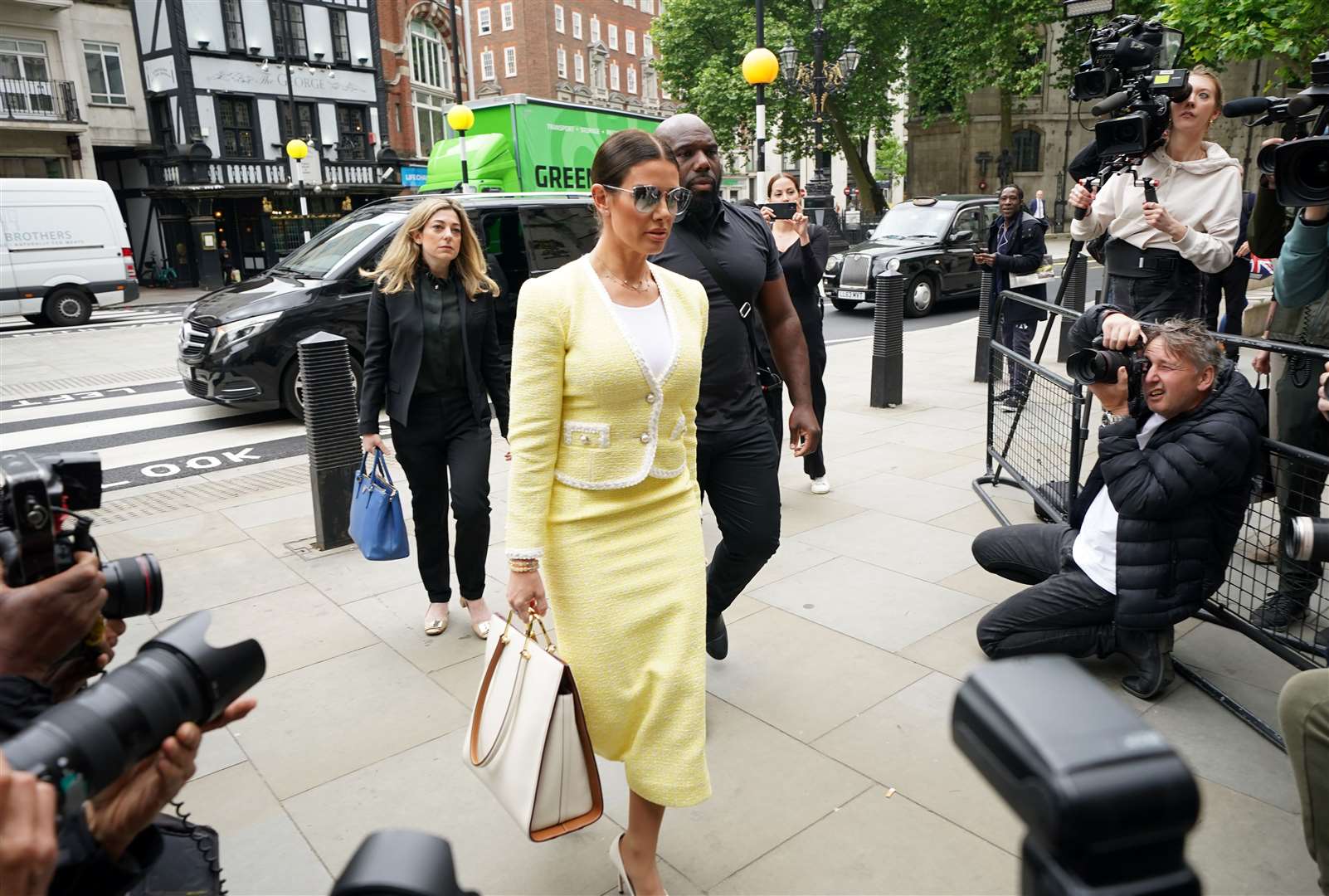 Rebekah Vardy arrives at the Royal Courts Of Justice, London, on Monday (Yui Mok/PA)