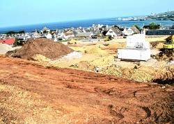 The amount of landfill at the housing development at Banff’s Walker Avenue is causing concern.
