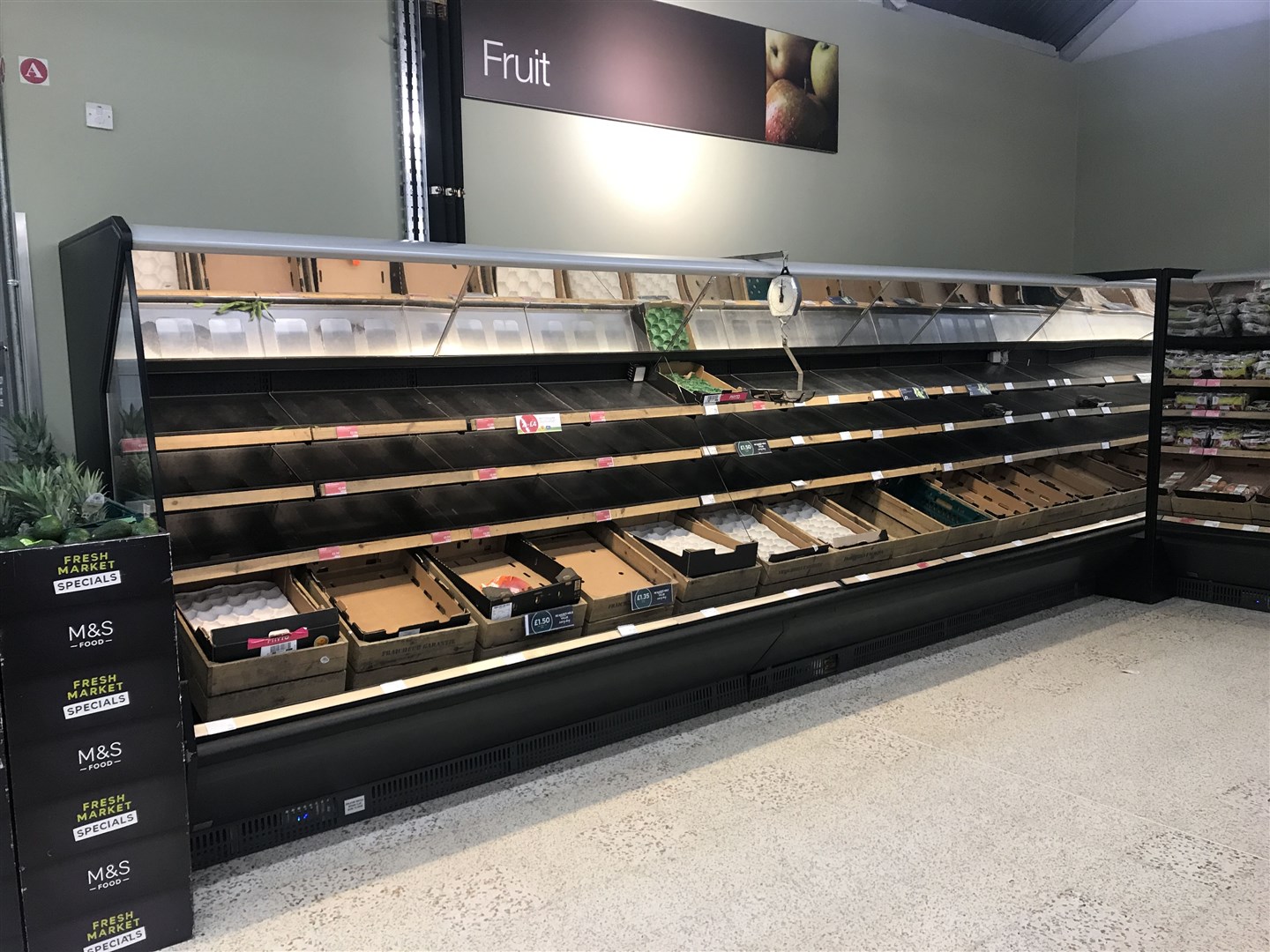 Empty shelves were witnessed in Northern Ireland supermarkets in the early weeks of the protocol’s operation (Liam McBurney/PA)