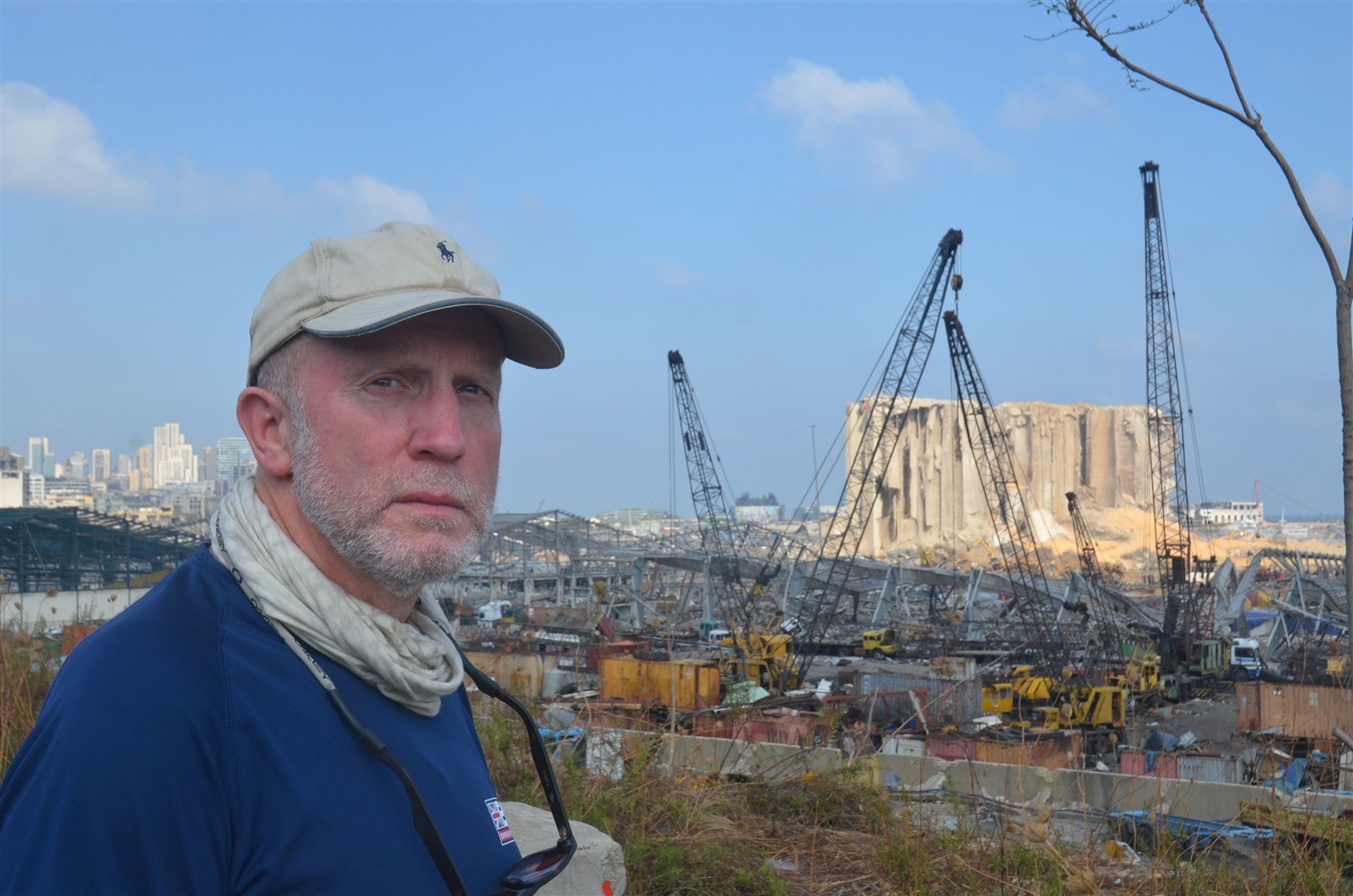 Andy Kent at Beirut Port.