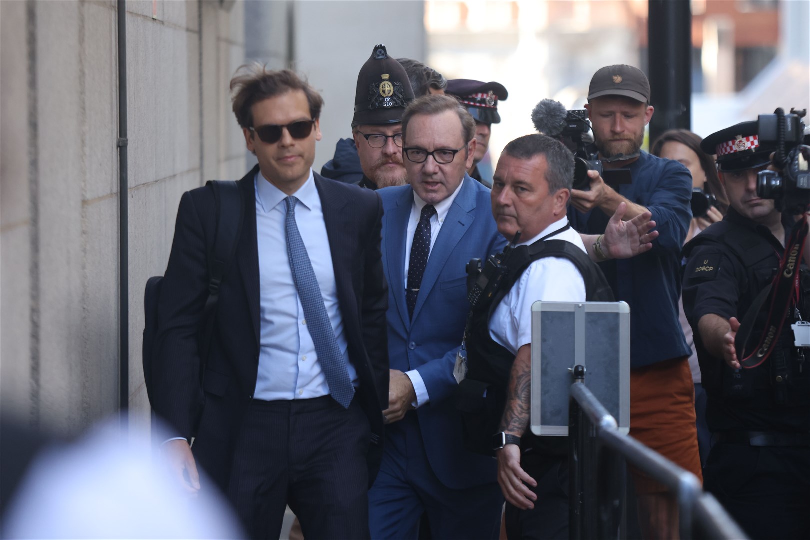 Kevin Spacey arrives at the Old Bailey in London (James Manning/PA)