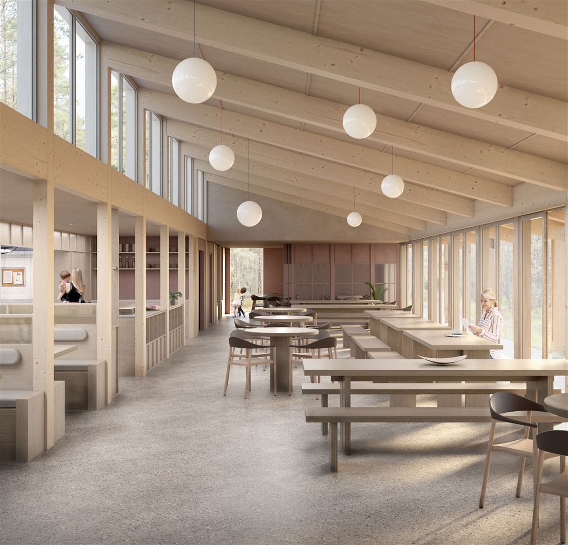 A visualisation of the inside of the new catering block. Picture: Pend Architects.