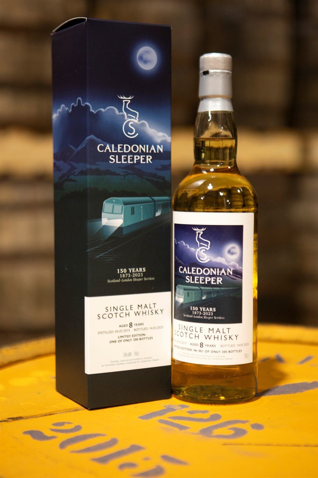 The limited edition single malt Caledonian Sleeper whisky. Picture: Allan Devlin - South West Images.