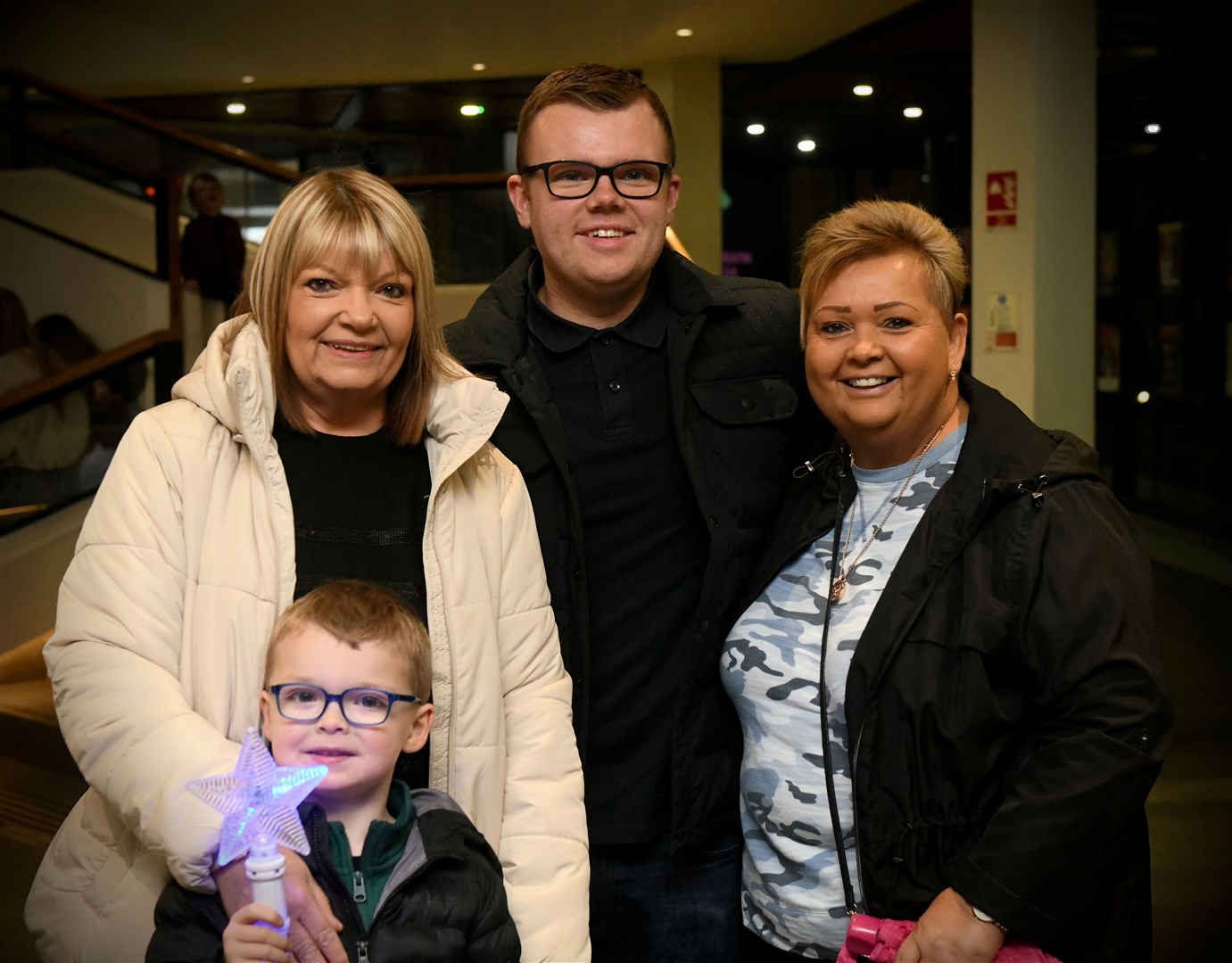 Caroline Henderson, Jack and Michael Morrison and Christine Macleod. Picture: James Mackenzie