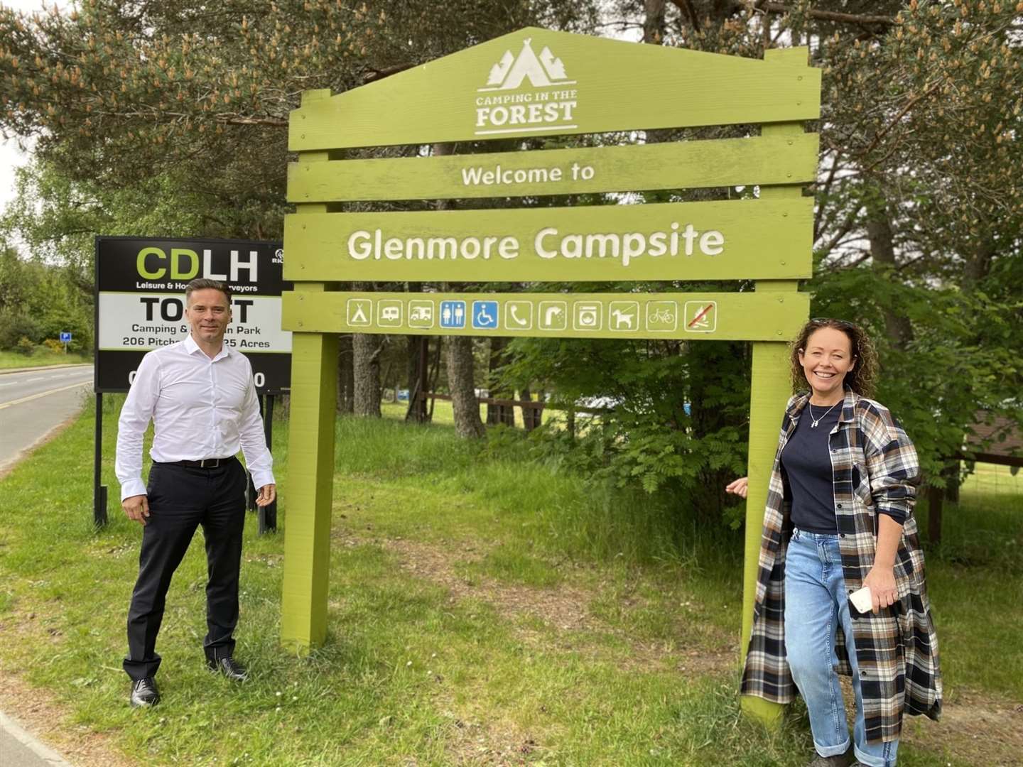 Duncan Swarbrick and AGCT director Lee Bissett at Glenmore campsite.