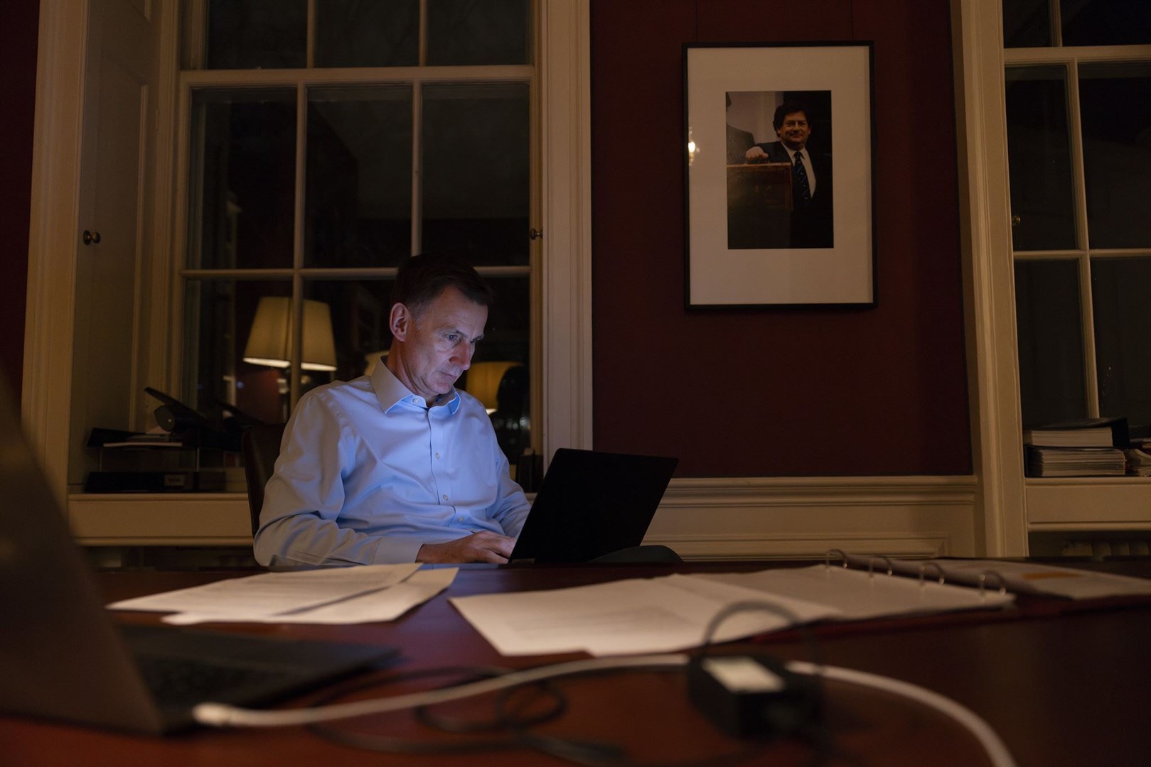 Chancellor Jeremy Hunt prepares for the Spring Budget 2024, in his office at No 11 Downing Street. Picture by Kirsty O'Connor/HM Treasury