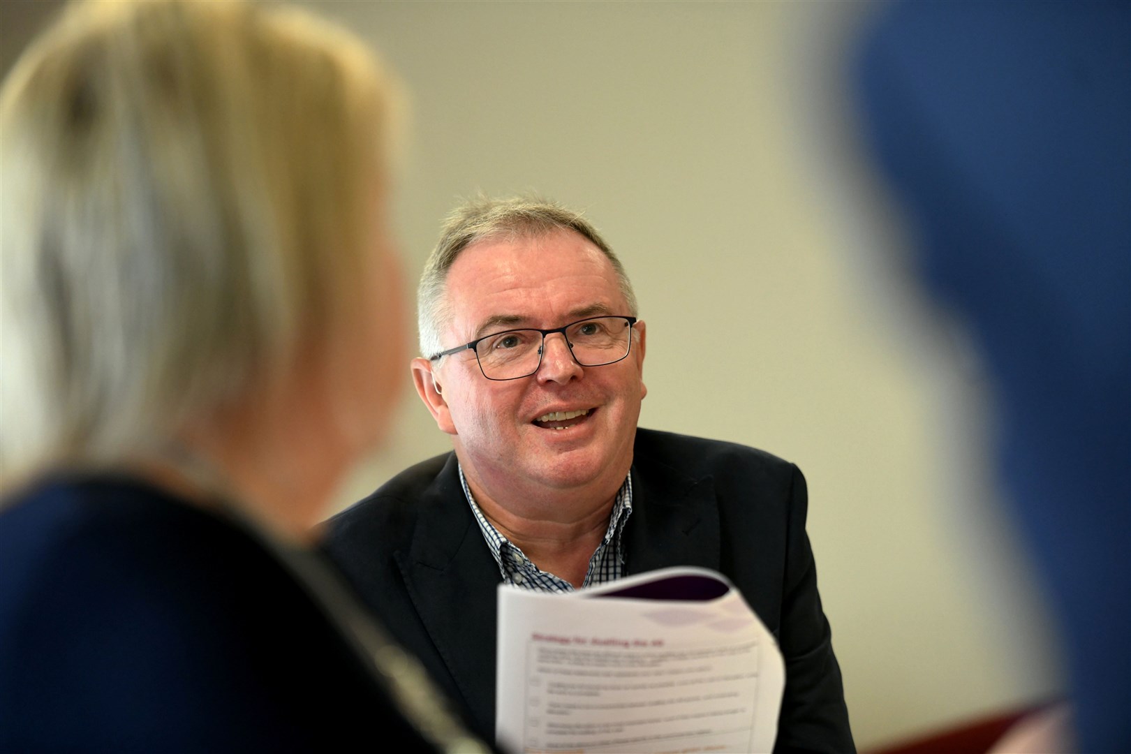 George Rennie pictured at the A9 Kincraig petitions committee meeting at Kincraig Community Hall. Piicture: Callum Mackay.