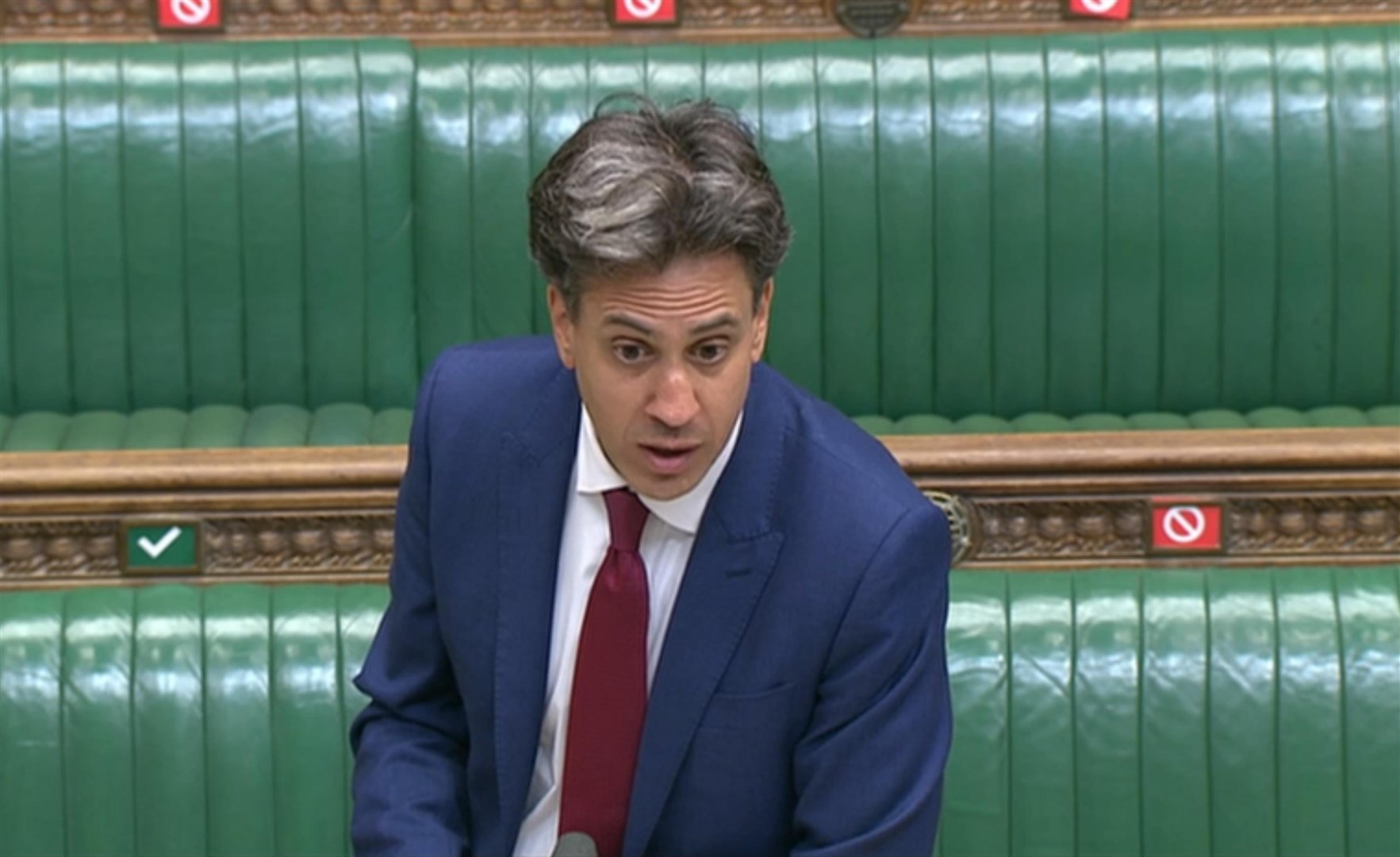 Ed Miliband speaking during the debate (House of Commons/PA)