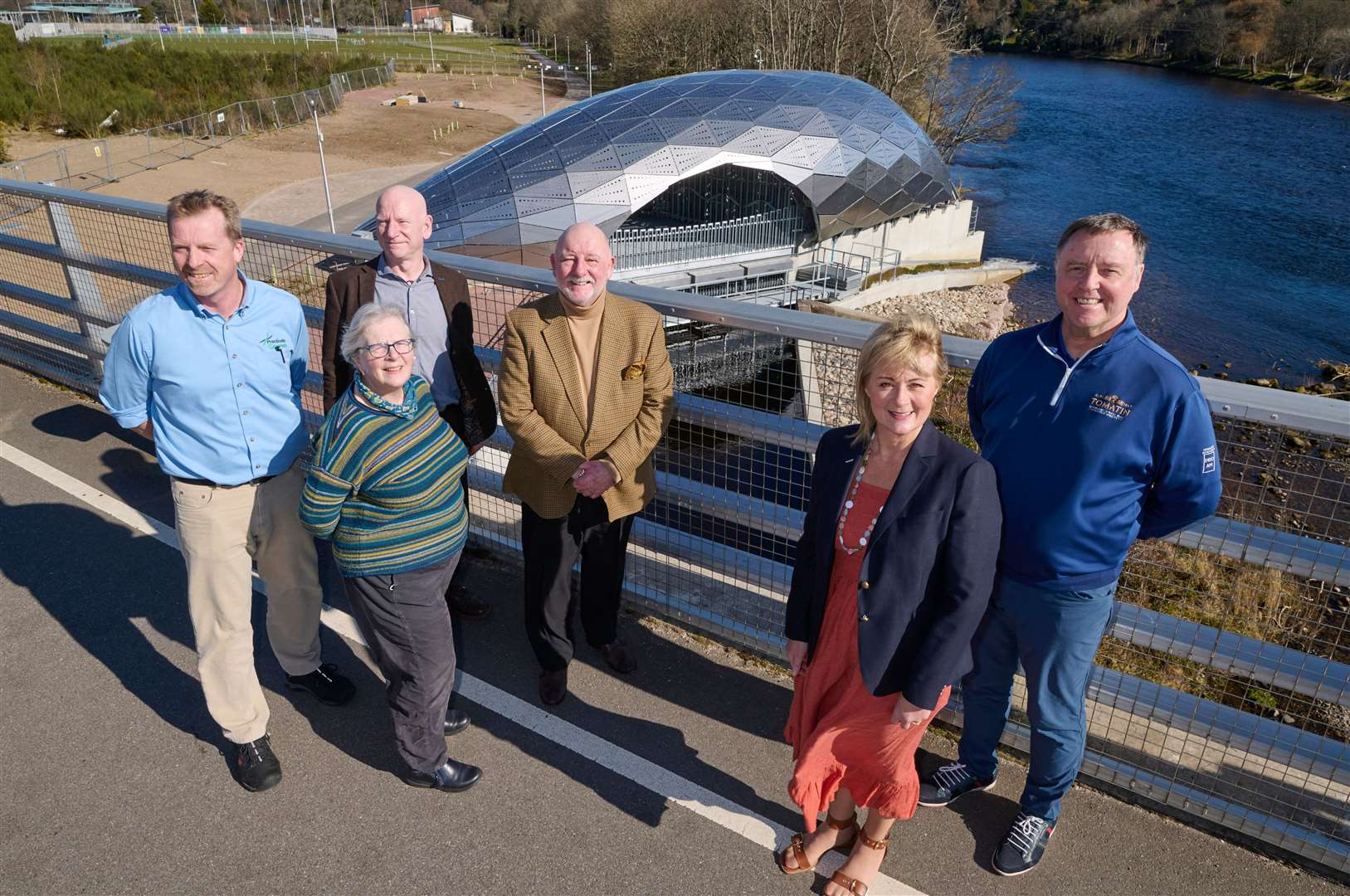 Members of Highland Tourism’s new Climate Positive Leadership Group, from left, Archie Prentice, Jane Cumming, George Baxter, Willie Cameron, Yvonne Crook, and Peter Kane.