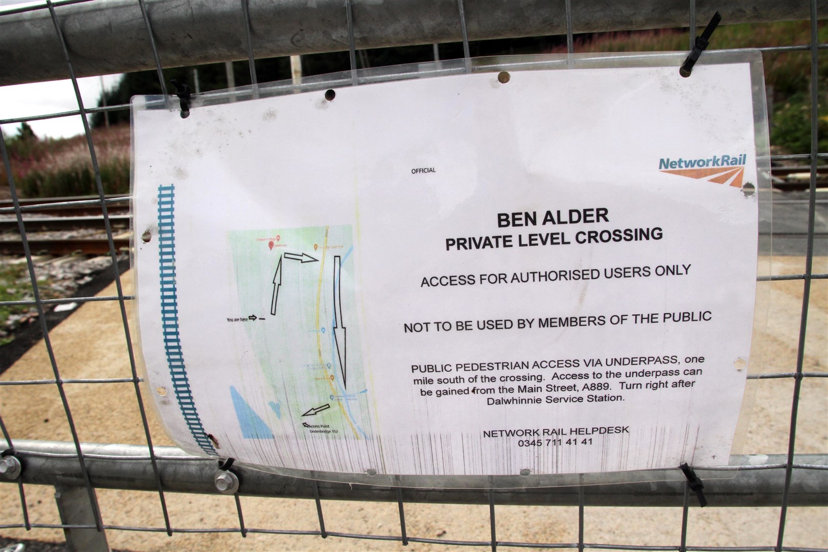 Where was the consultation with the local community? This sign appeared on the locked gates without any prior discussions with users of the popular Ben Alder crossing. The quality of the original signage also came in for criticism.