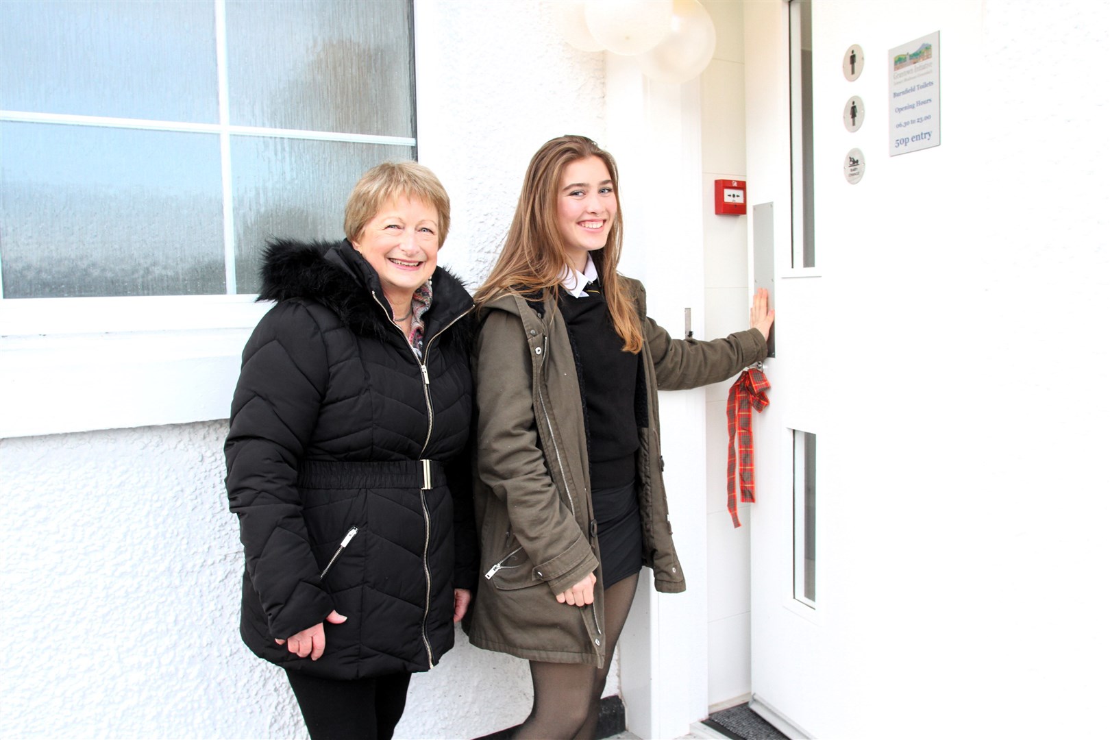 Rosie Trussell officially opened the building, accompanied by Karen Derrick