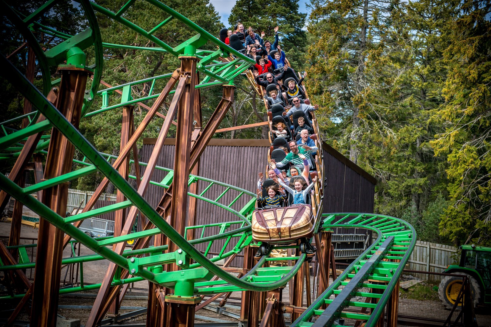 The Runaway Timber Train just recently returned to service at Landmark after being closed due to Covid restrictions.