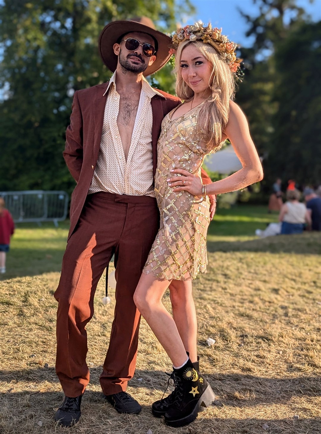 One couple dressed as an iconic country style duo.