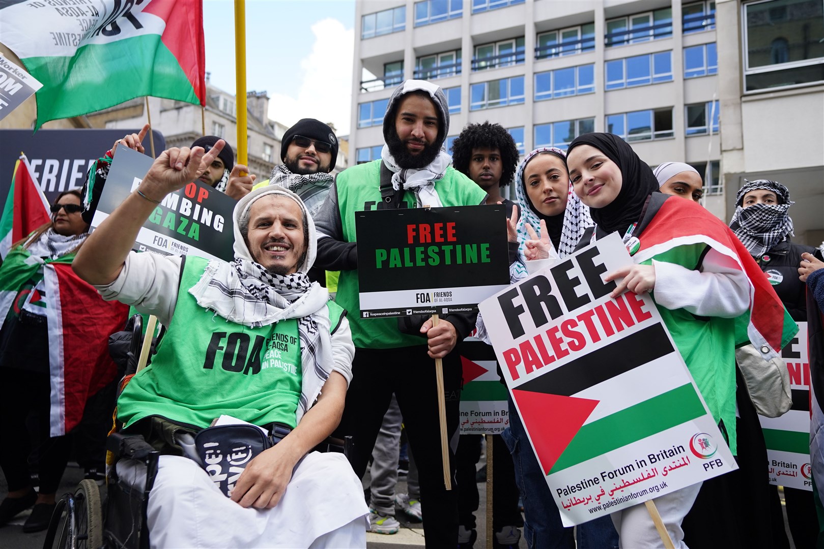 The London march started outside BBC Broadcasting House (James Manning/PA)