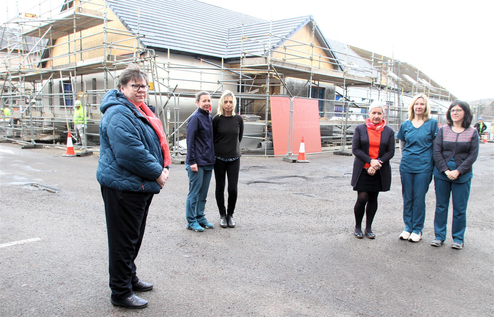 Grantown Health Centre GPs and staff outside of the health complex.