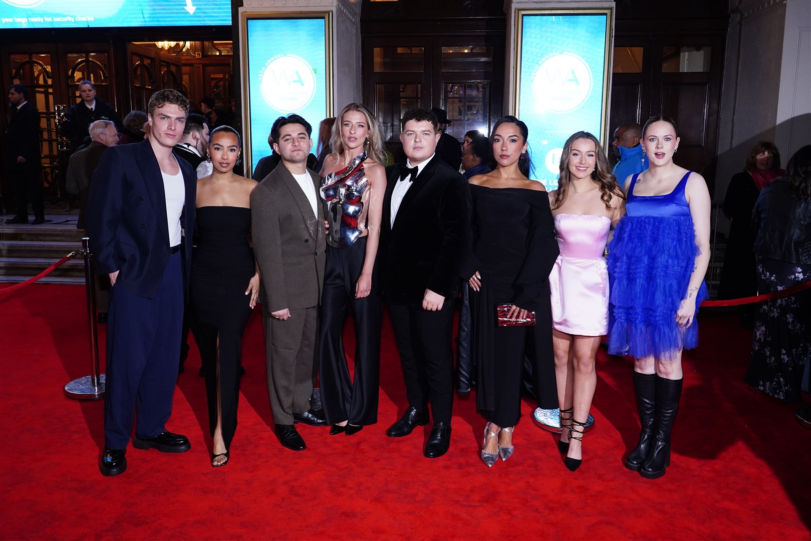 Cast members of Mean Girls attend the 25th annual WhatsOnStage Awards at the London Palladium (Ian West/PA)