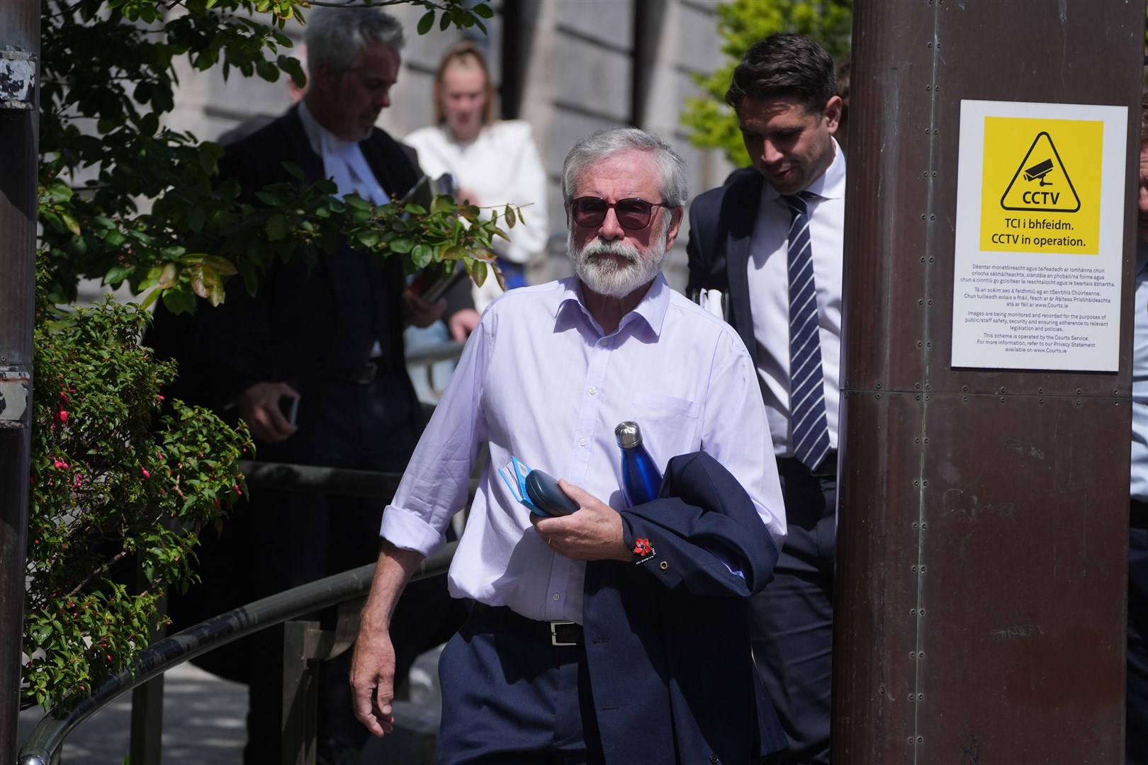 Former Sinn Fein president Gerry Adams outside the High Court in Dublin (Brian Lawless/PA)