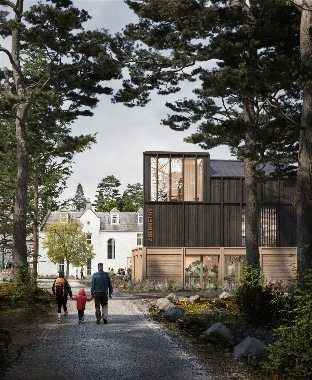 An image of the new dining hall proposed at the Abernethy Centre. This image is for visualisation purposes only and subject to approval. Picture: Pend Architects.