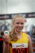 Girls 5k ..winner Katie Meek...Picture: Callum Mackay..