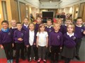 Some of the younger pupils who swam the water in aid of Kansanka School.