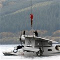 Sea plane lifted out of water at Temple Pier Loch Ness...Picture: Gary Anthony..