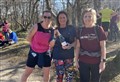 Susan pops her cork at her 100th Aviemore Parkrun