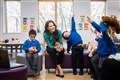 Kate talks to children about teddies, ice-cream and support from friends