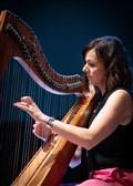 Ingrid Henderson of Glenfinnan Ceilidh Band performs on stage at Eden Court Theatre on the openng night of live music, The Royal National Mòd 2021