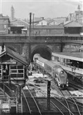 Gresley Class A4 No. 60030 "Golden Fleece" entering Kings Cross having travelled 393 miles non-stop on The Elizabethan in 1955. The Gresley Society Trust