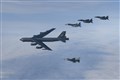 RAF fighter jets join US Air Force in training exercise over North Sea