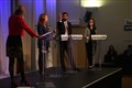 Ash Regan, Humza Yousaf and Kate Forbes. Picture: James Mackenzie.