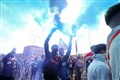 Thousands of Rangers fans gather at Ibrox ahead of title celebrations
