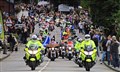 The impressive ride-out along Grampian Road