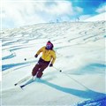 Rod Frazer, of Newtonmore, enjoys some glorious powder off the Fiacaill Ridge.