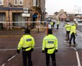 Damaged building following RTC on Grant Street as car hits former William Hill on junction with Lochalsh Road on Thursday night..Picture HN&M staff..