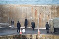 Afternoon filming look place on the harbour pier - with the North Sea behind. ..Picture: Daniel Forsyth..