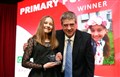 Kornelia Porozynska won the Primary Pupil Award presented by Kenny Addison of Graintek UK Ltd. Picture: James Mackenzie.