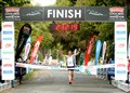 Stuart Livingstone winning the marathon. Picture: James Mackenzie.