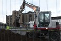 Ongoing work at Raigmore Hospital car park. Picture: James Mackenzie
