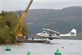 Sea plane lifted out of water at Temple Pier Loch Ness...Picture: Gary Anthony..
