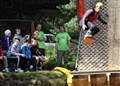 A snowboarder in complete harmony with gravity - so far