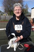 WELL DONE, BRODIE! Maggie Scott with pedigree class winner Brodie.