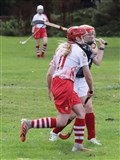 Inverness V Alba Women compete in the Women's Mod Shinty Cup at Bught Park Inverness at The Royal National Mòd 2021 in Inverness, Scotland, 9/10/21