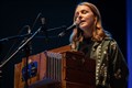 New Glasgow traditional music outfit, Staran, open The Royal National Mòd 2021 in Inverness with a live performance at Eden Court Theatre, Kim Carnie sings on stage