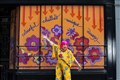 Zandra Rhodes unveils colourful art installations in central London